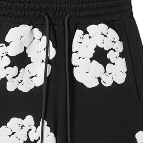 Foam Print, Shorts Made of Pure Cotton Material, Denim Tears Summer Shorts, Summer T-Shirt, Unisex Casual, Shorts