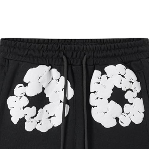 Foam Print, Shorts Made of Pure Cotton Material, Denim Tears Summer Shorts, Summer T-Shirt, Unisex Casual, Shorts