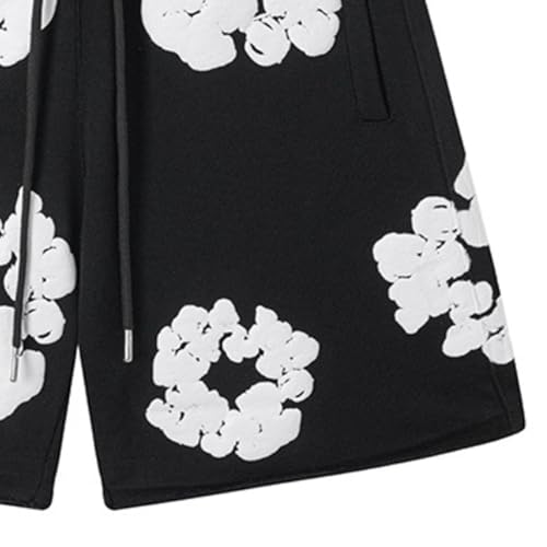Foam Print, Shorts Made of Pure Cotton Material, Denim Tears Summer Shorts, Summer T-Shirt, Unisex Casual, Shorts