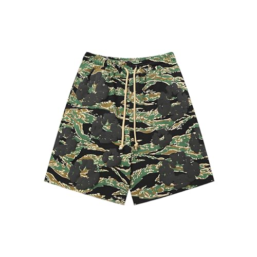 Foam Print, Shorts Made of Pure Cotton Material, Denim Tears Summer Shorts, Summer T-Shirt, Unisex Casual, Shorts