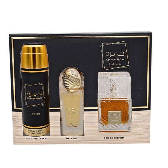 Lattafa Khamrah - Vanilla, Warm Spicy, Amber, Cinnamon - Eau de Parfum Long-Lasting Fragrance for Unisex, 3.40 Ounce / 100 ml