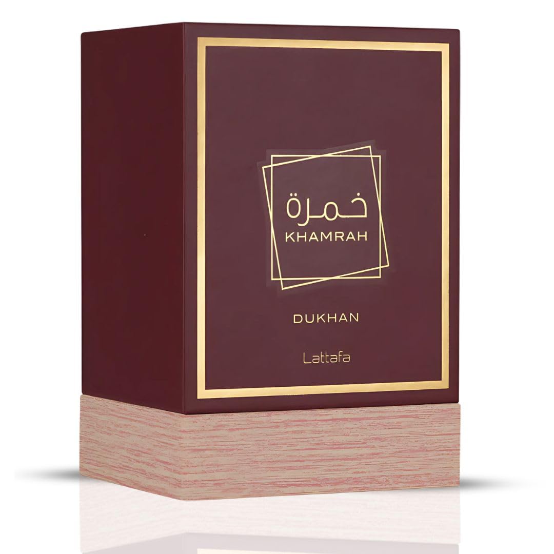 Lattafa Khamrah - Vanilla, Warm Spicy, Amber, Cinnamon - Eau de Parfum Long-Lasting Fragrance for Unisex, 3.40 Ounce / 100 ml