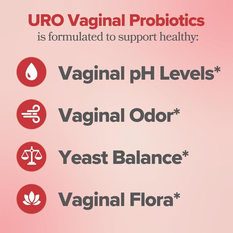 O Positiv URO Vaginal Probiotics for Women pH Balance with Prebiotics & Lactobacillus Probiotic Blend - Vaginal Health Supplement - Promote Healthy Vaginal Odor & Vaginal Flora, 60 Count (Pack of 1)