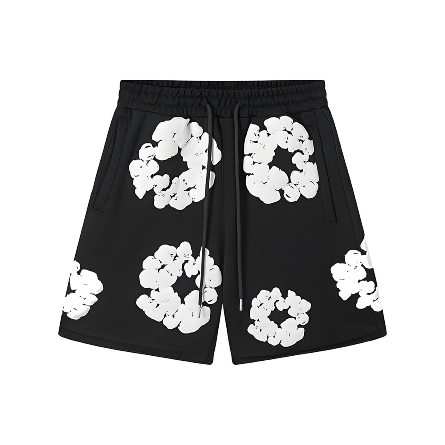 Foam Print, Shorts Made of Pure Cotton Material, Denim Tears Summer Shorts, Summer T-Shirt, Unisex Casual, Shorts