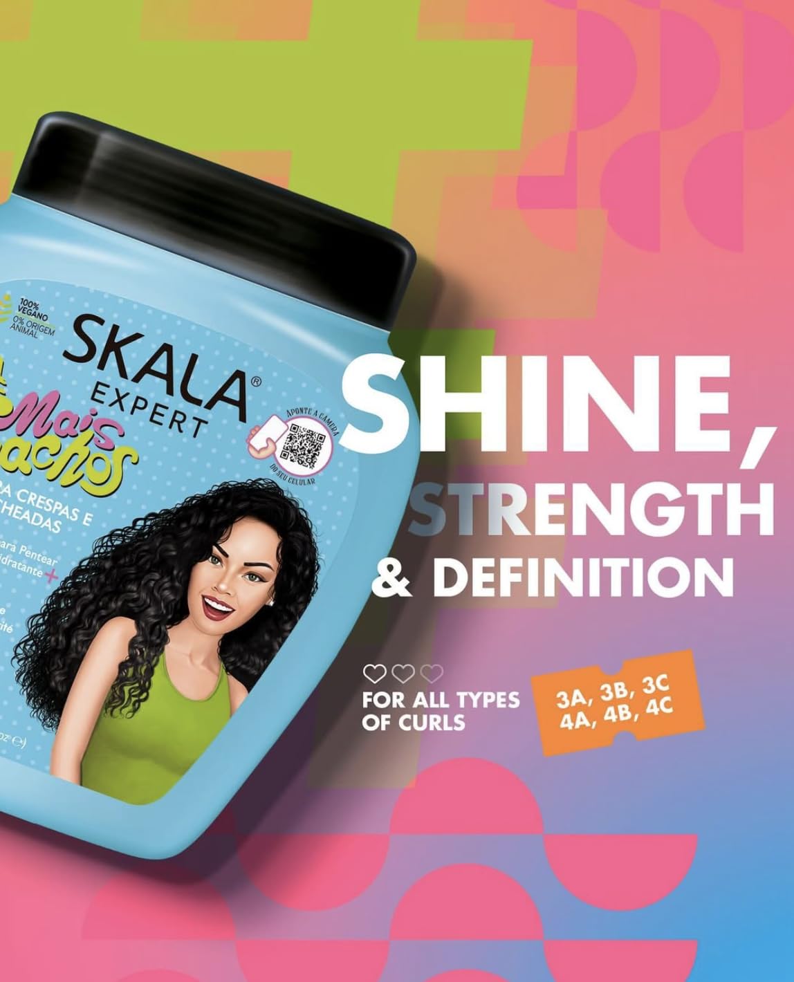 SKALA Mais Cachos for hair type 3ABC - 2 IN 1 Conditioning Treatment Cream & Cream To Comb 35.2oz