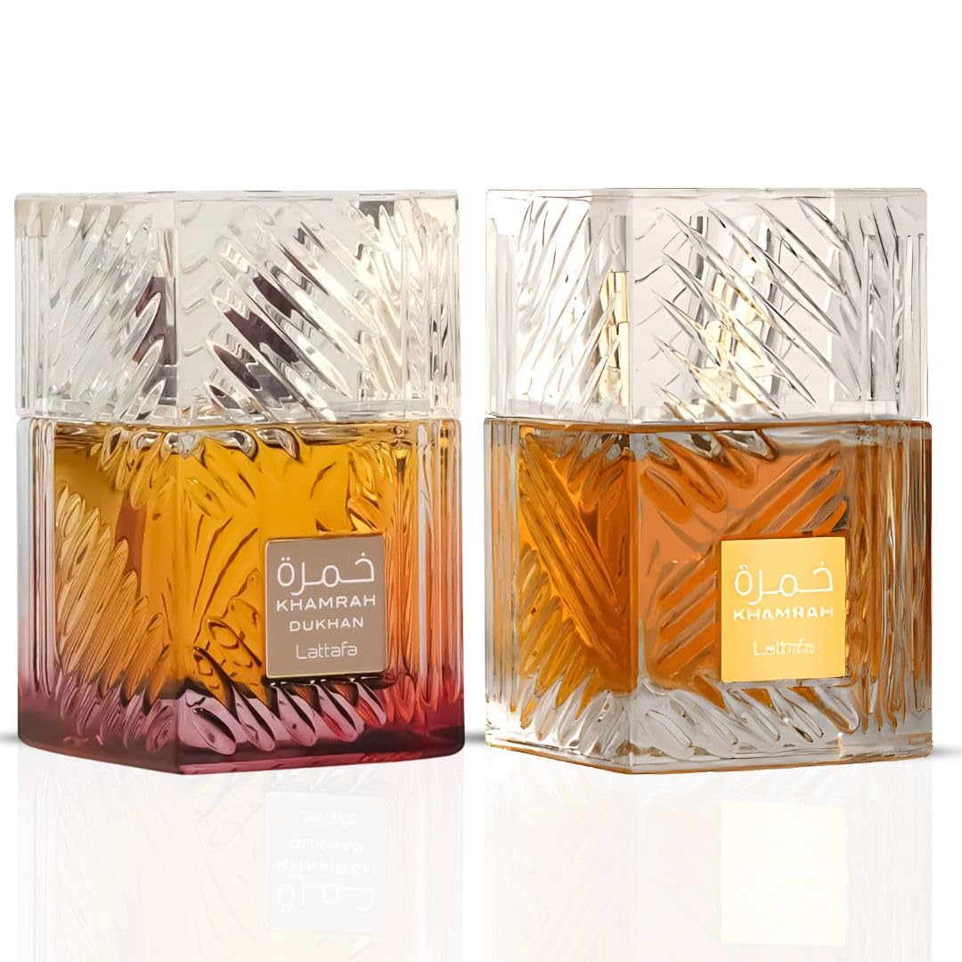 Lattafa Khamrah - Vanilla, Warm Spicy, Amber, Cinnamon - Eau de Parfum Long-Lasting Fragrance for Unisex, 3.40 Ounce / 100 ml