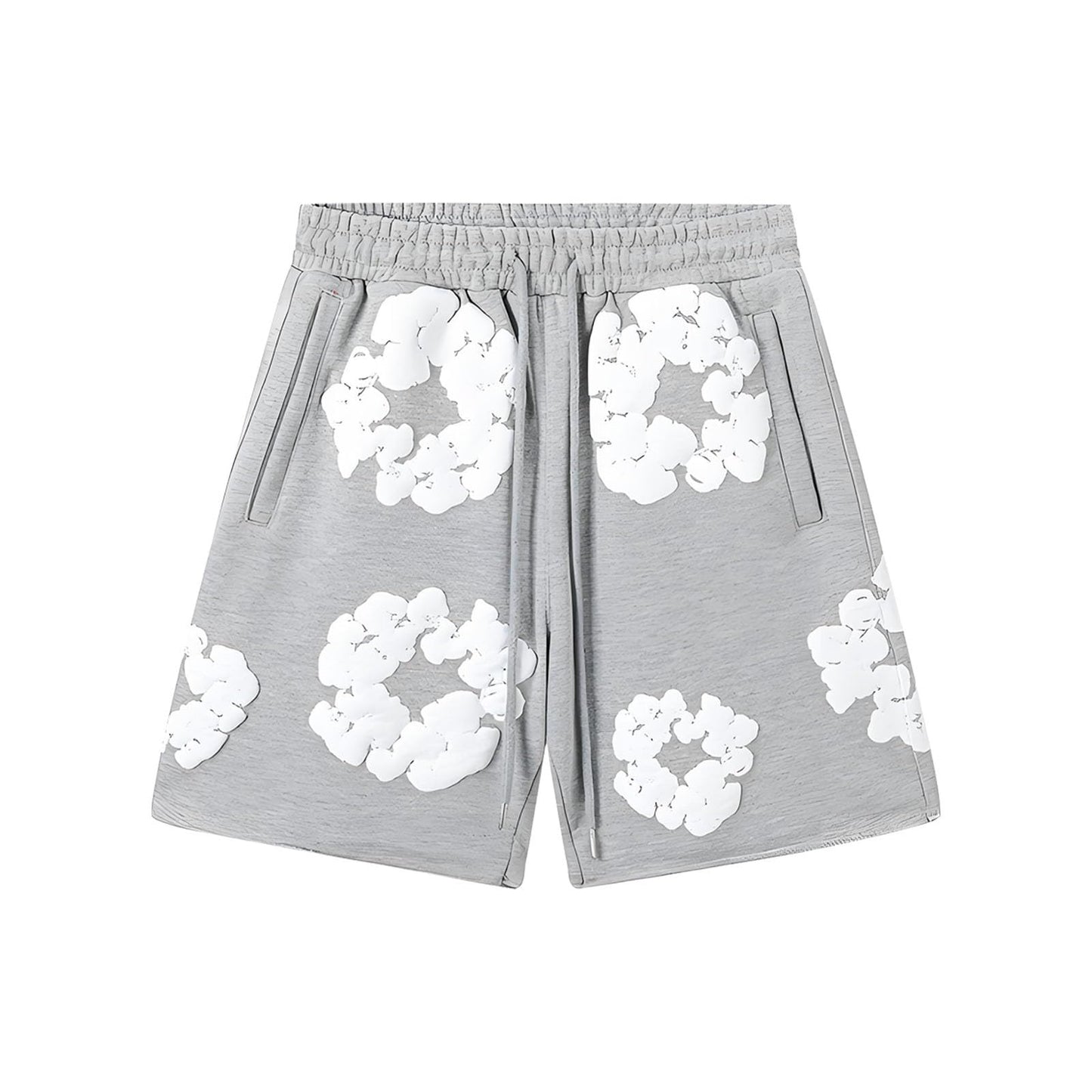 Foam Print, Shorts Made of Pure Cotton Material, Denim Tears Summer Shorts, Summer T-Shirt, Unisex Casual, Shorts