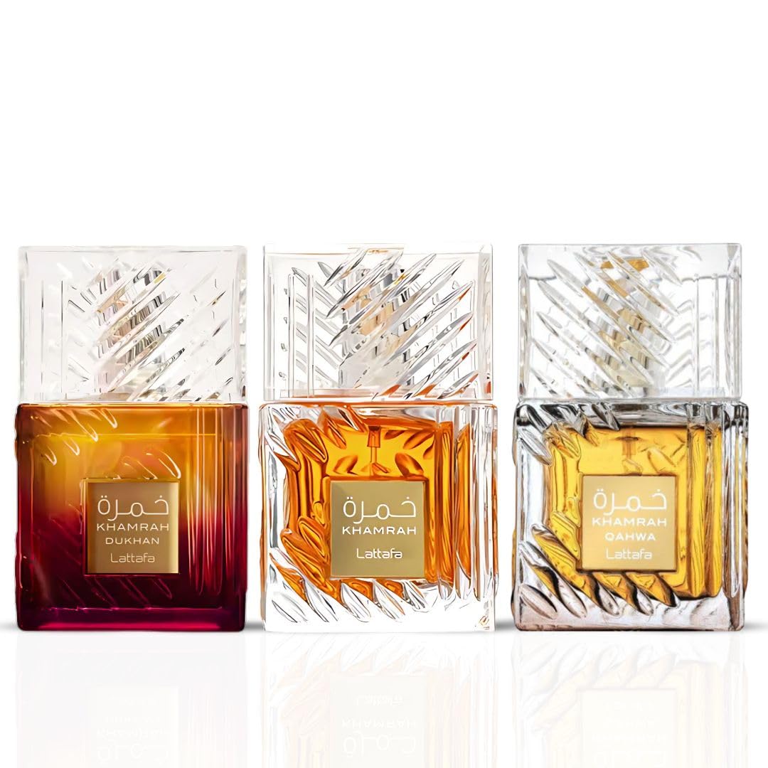 Lattafa Khamrah - Vanilla, Warm Spicy, Amber, Cinnamon - Eau de Parfum Long-Lasting Fragrance for Unisex, 3.40 Ounce / 100 ml