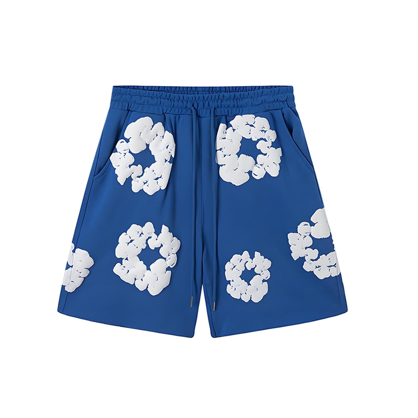 Foam Print, Shorts Made of Pure Cotton Material, Denim Tears Summer Shorts, Summer T-Shirt, Unisex Casual, Shorts