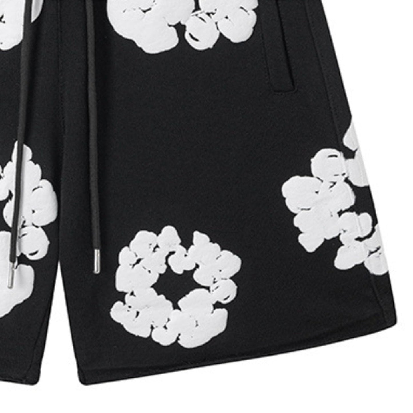 Foam Print, Shorts Made of Pure Cotton Material, Denim Tears Summer Shorts, Summer T-Shirt, Unisex Casual, Shorts