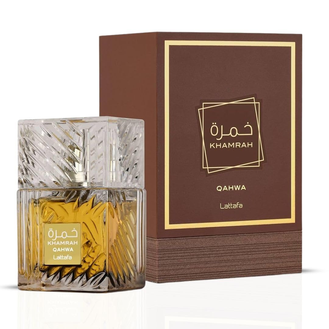 Lattafa Khamrah - Vanilla, Warm Spicy, Amber, Cinnamon - Eau de Parfum Long-Lasting Fragrance for Unisex, 3.40 Ounce / 100 ml
