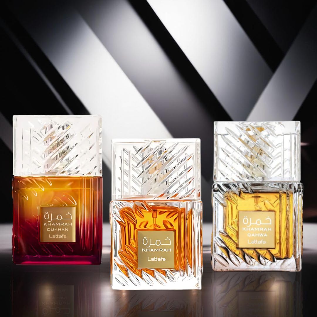 Lattafa Khamrah - Vanilla, Warm Spicy, Amber, Cinnamon - Eau de Parfum Long-Lasting Fragrance for Unisex, 3.40 Ounce / 100 ml