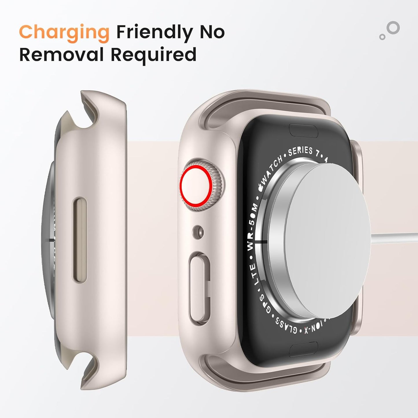 Goton Waterproof Privacy Case for Apple Watch Series 10 SE 9 8 7 6 5 4 Ultra 2 Ultra, Hard PC Bumper Tempered Glass Screen Protector for iWatch Cover Accessories, 46mm Matte Black
