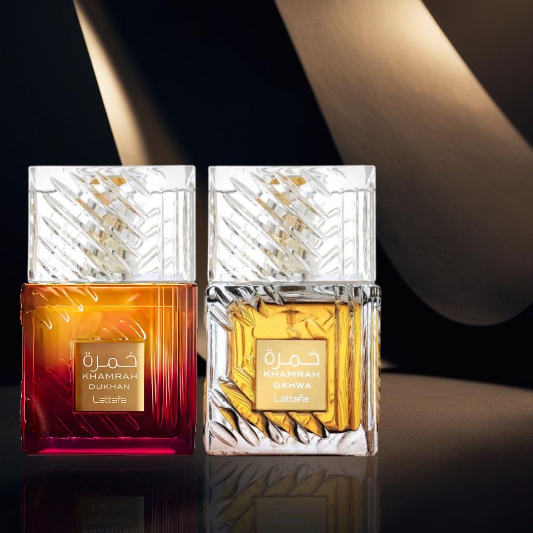 Lattafa Khamrah - Vanilla, Warm Spicy, Amber, Cinnamon - Eau de Parfum Long-Lasting Fragrance for Unisex, 3.40 Ounce / 100 ml