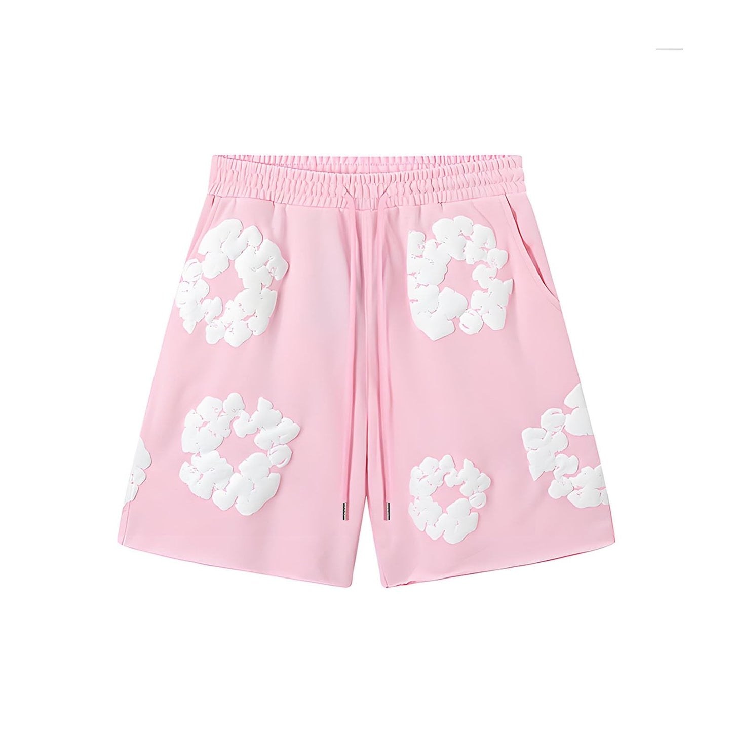 Foam Print, Shorts Made of Pure Cotton Material, Denim Tears Summer Shorts, Summer T-Shirt, Unisex Casual, Shorts