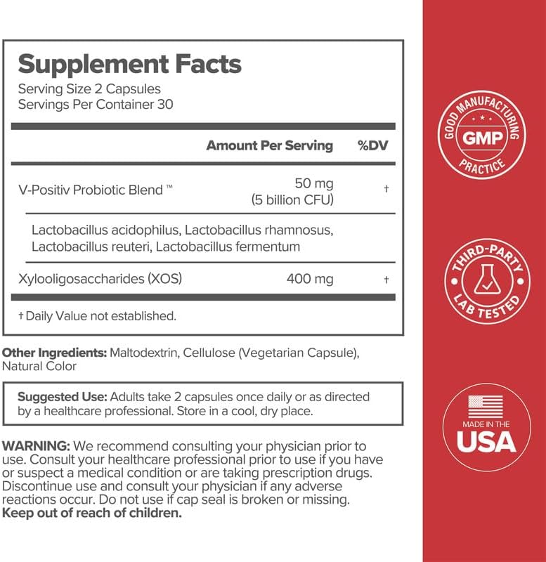 O Positiv URO Vaginal Probiotics for Women pH Balance with Prebiotics & Lactobacillus Probiotic Blend - Vaginal Health Supplement - Promote Healthy Vaginal Odor & Vaginal Flora, 60 Count (Pack of 1)