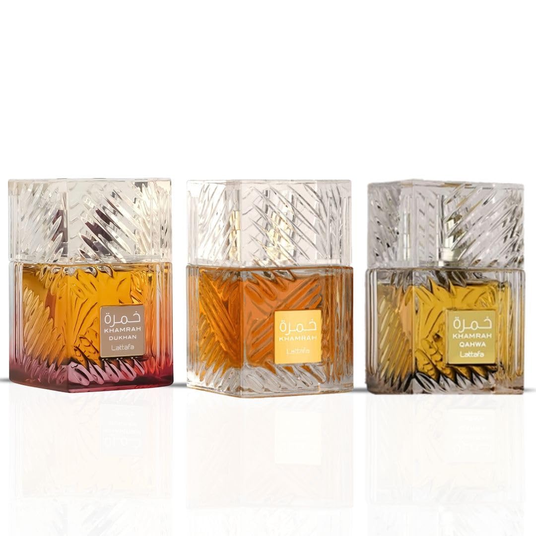Lattafa Khamrah - Vanilla, Warm Spicy, Amber, Cinnamon - Eau de Parfum Long-Lasting Fragrance for Unisex, 3.40 Ounce / 100 ml