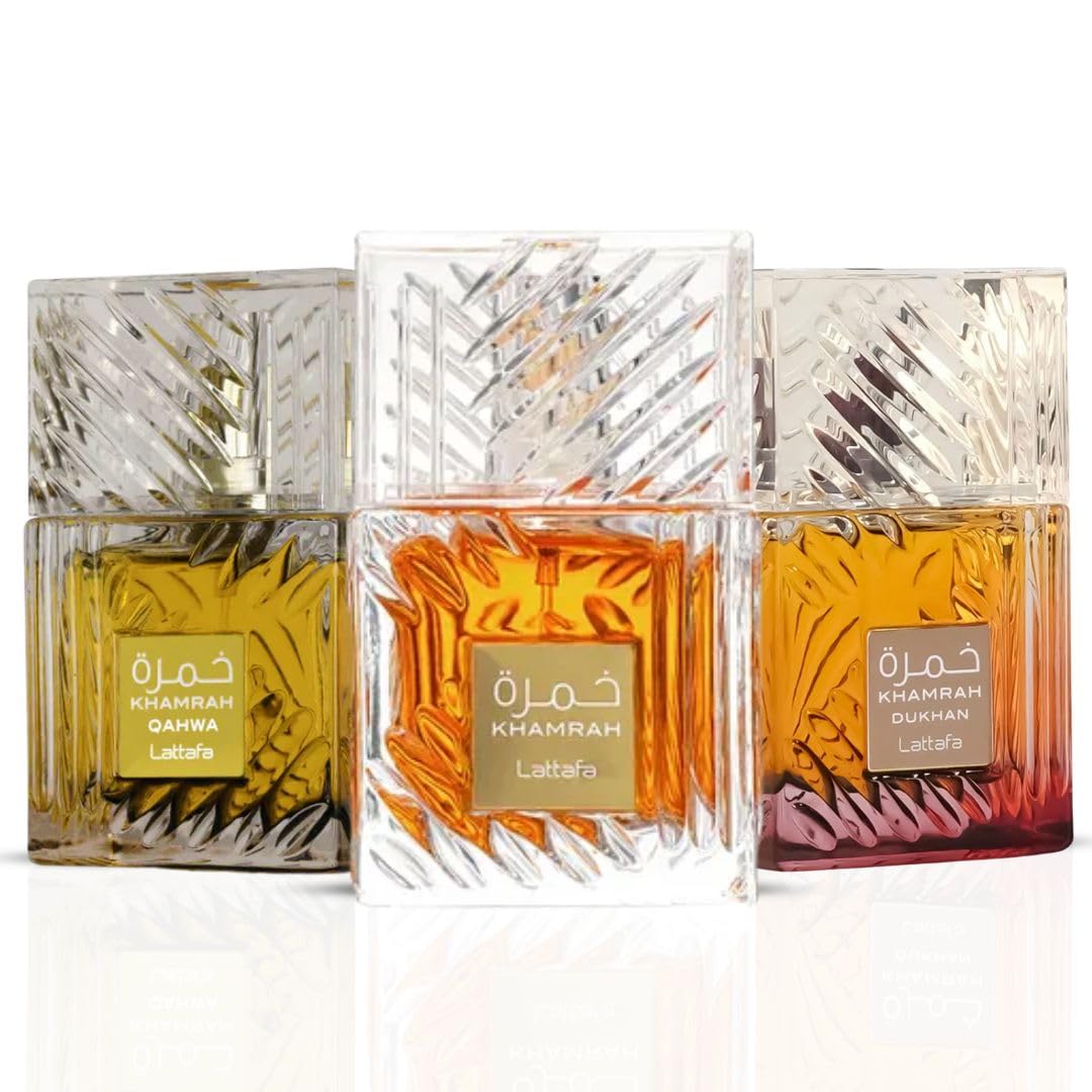 Lattafa Khamrah - Vanilla, Warm Spicy, Amber, Cinnamon - Eau de Parfum Long-Lasting Fragrance for Unisex, 3.40 Ounce / 100 ml