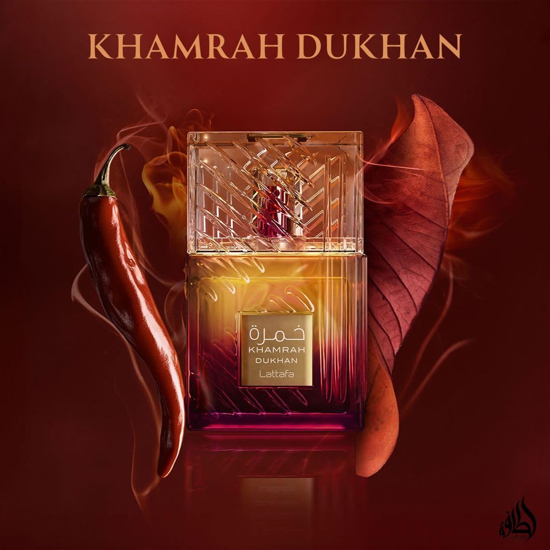 Lattafa Khamrah - Vanilla, Warm Spicy, Amber, Cinnamon - Eau de Parfum Long-Lasting Fragrance for Unisex, 3.40 Ounce / 100 ml