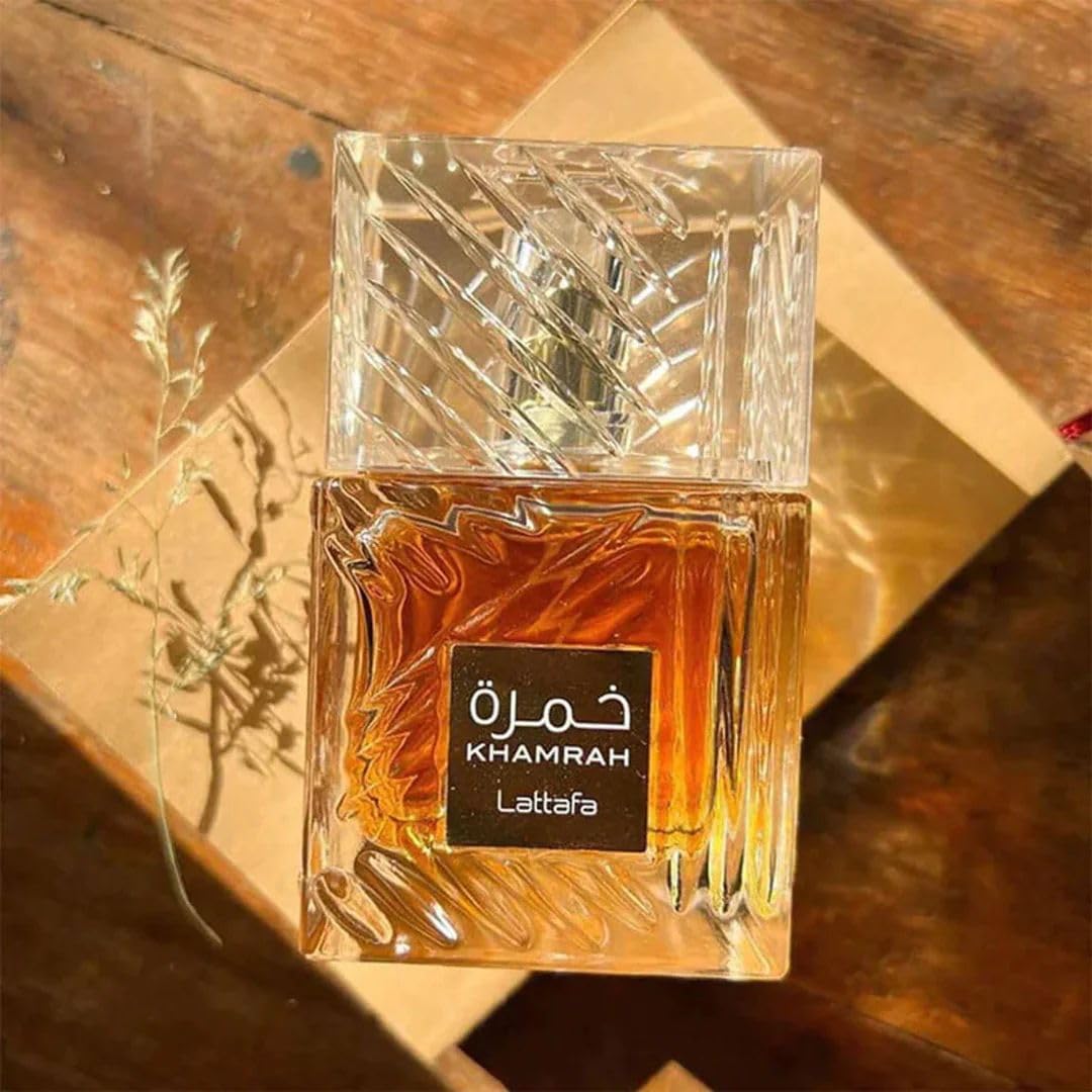 Lattafa Khamrah - Vanilla, Warm Spicy, Amber, Cinnamon - Eau de Parfum Long-Lasting Fragrance for Unisex, 3.40 Ounce / 100 ml