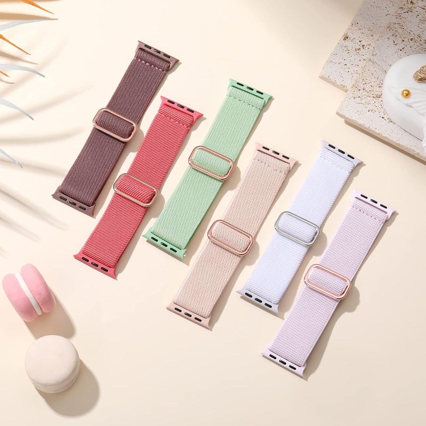 Maledan 10 Pack Stretchy Solo Loop Compatible with Apple Watch Band 40mm 38mm 41mm 42mm 44mm 45mm 46mm 49mm Women Men,Soft Nylon Elastic Strap Wristband for iWatch Series 10 9 8 7 6 5 4 3 2 1 SE Ultra