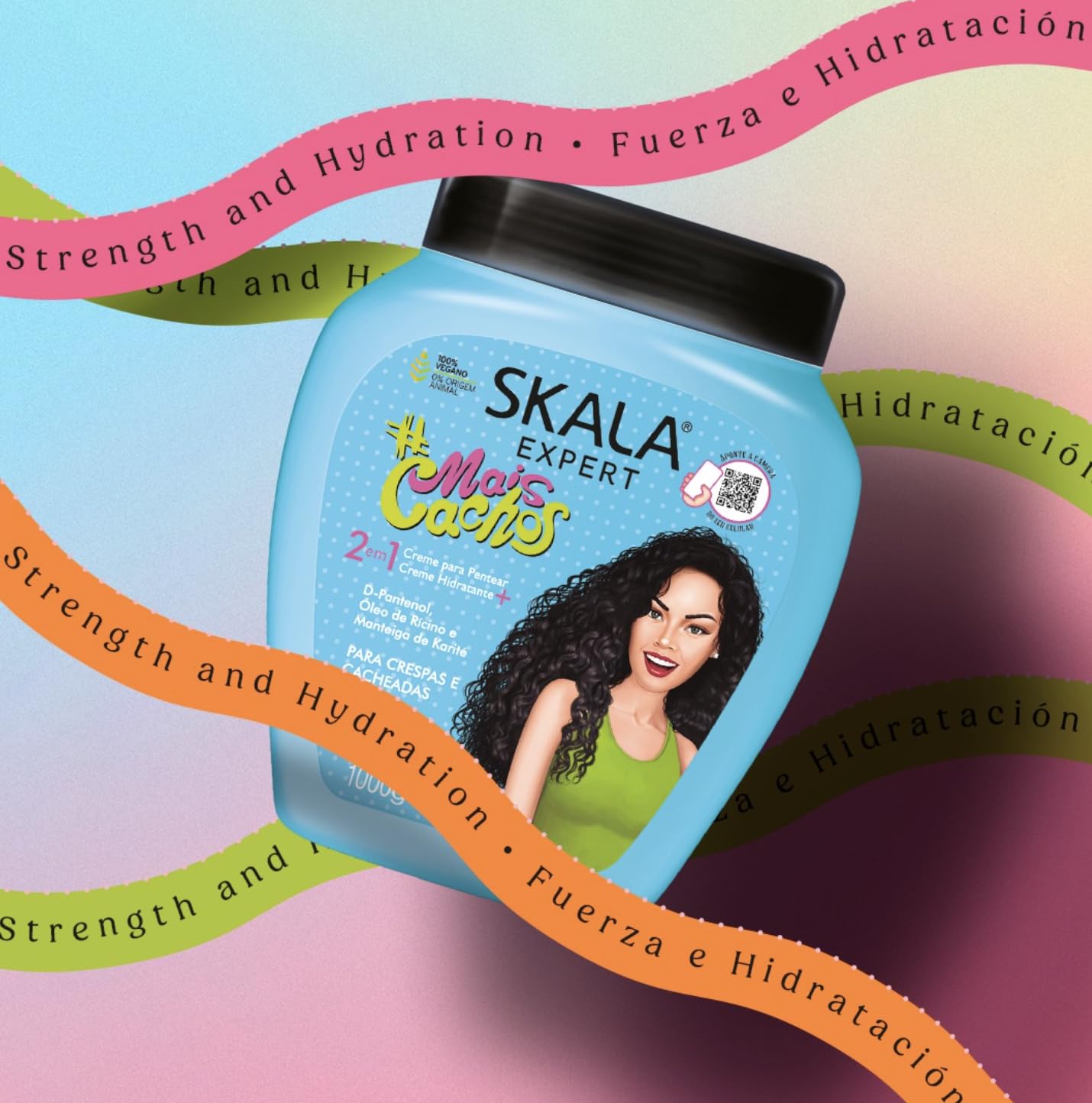 SKALA Mais Cachos for hair type 3ABC - 2 IN 1 Conditioning Treatment Cream & Cream To Comb 35.2oz