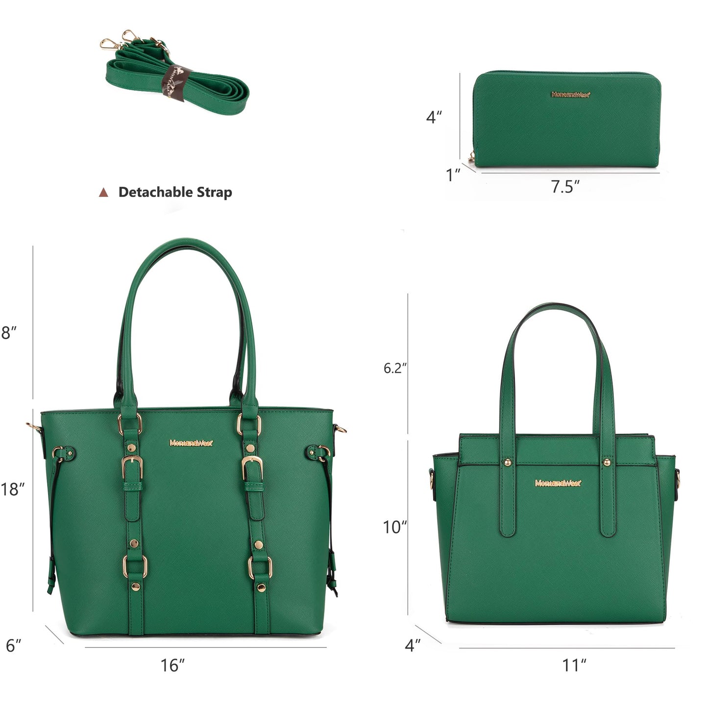 Montana West 3PCS Purses for Women Tote Bag and Wallet Set Shoulder Satchel Handbags