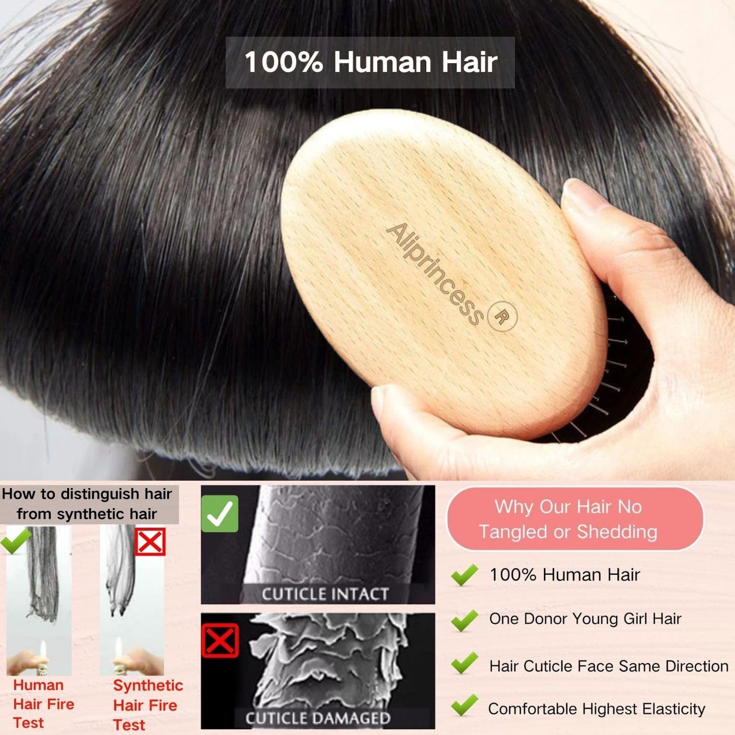 12A Human Hair Bundles - Straight 14 Inch 100% Unprocessed Brazilian Virgin Hair - Double Weft Weave - Natural Black Color Human Hair Extensions