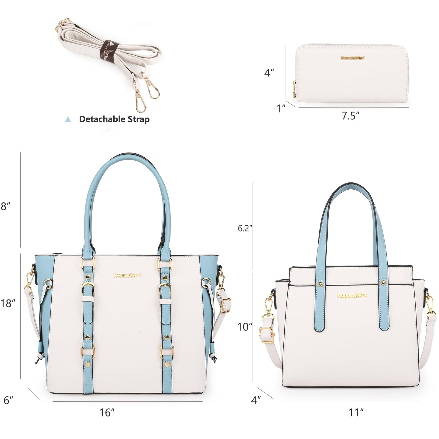 Montana West 3PCS Purses for Women Tote Bag and Wallet Set Shoulder Satchel Handbags