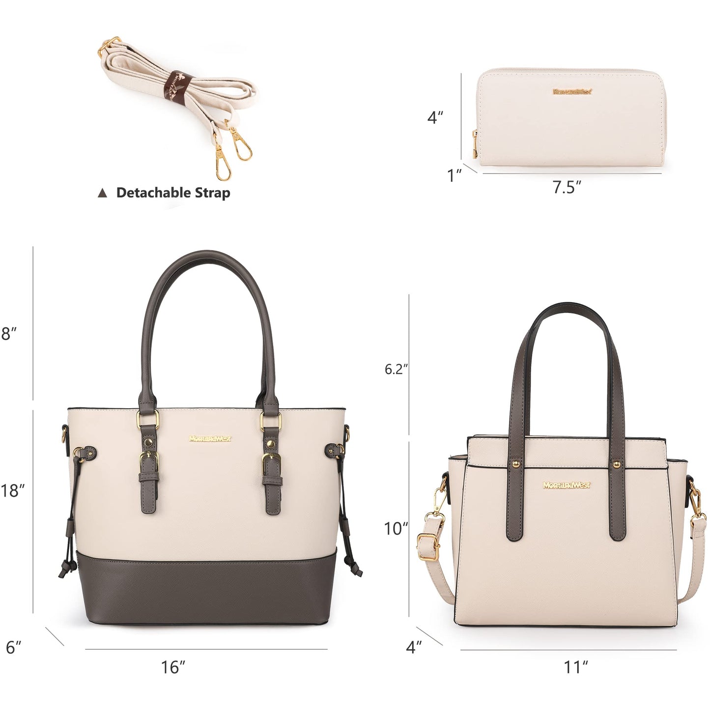 Montana West 3PCS Purses for Women Tote Bag and Wallet Set Shoulder Satchel Handbags