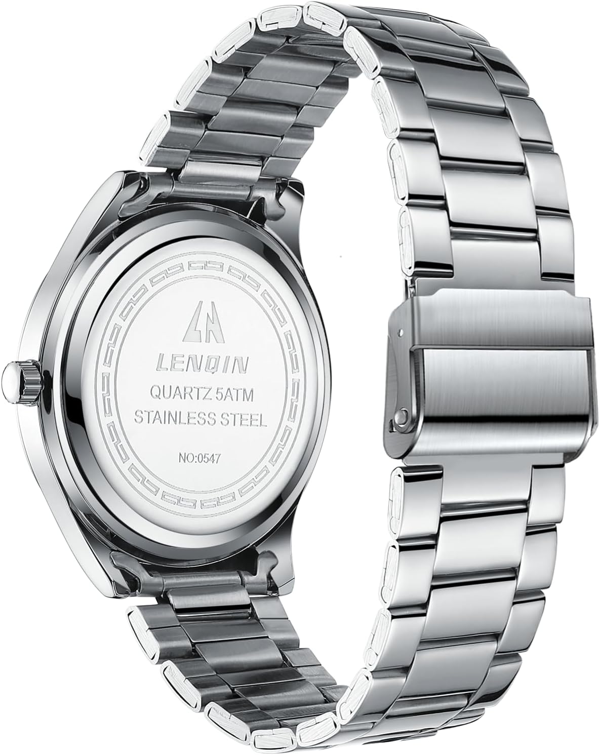 LN LENQIN Mens Watches Waterproof Stainless Steel Watch for Men Analog Quartz Fashion Business Designer Wristwatch
