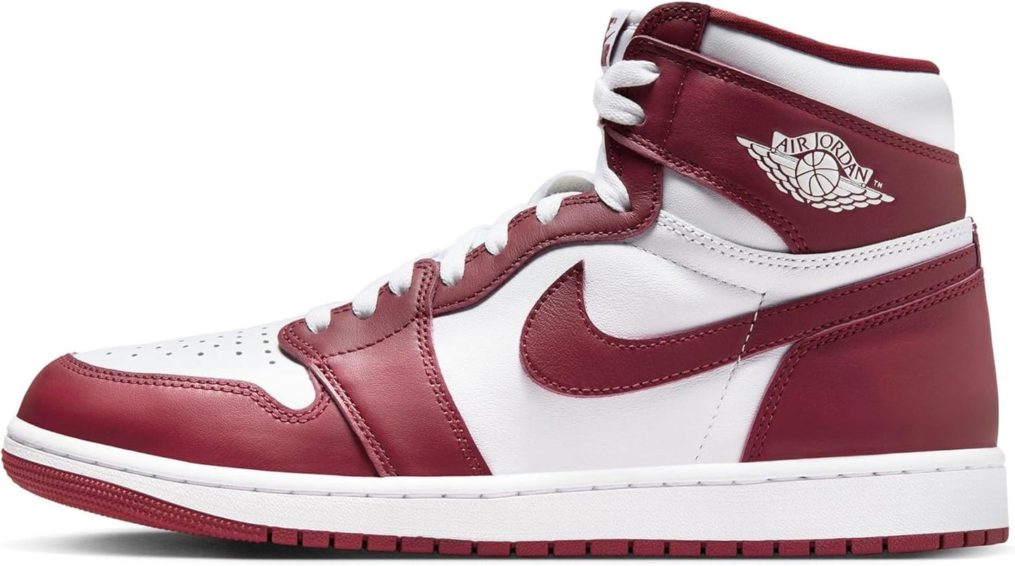NIKE Jordan Men's 1 Retro High OG Artisanal Red White/Team Red (DZ5485 160) - 10.5