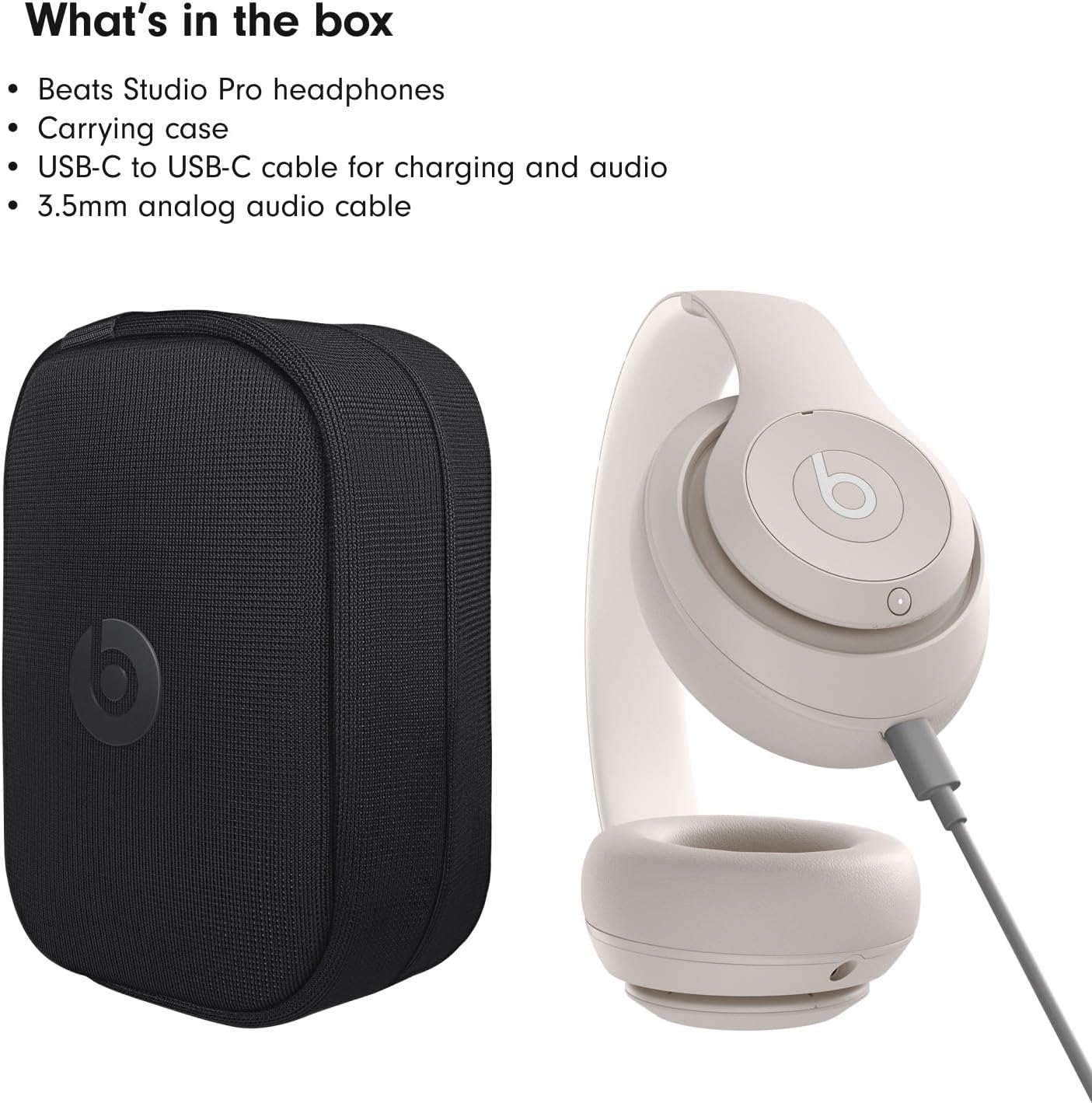 Beats Studio Pro x Kim Kardashian – Bluetooth Noise Cancelling Headphones,Personalized Spatial Audio, USB-C Lossless Audio, Apple & Android Compatibility, Up to 40 Hours Battery Life - Dune