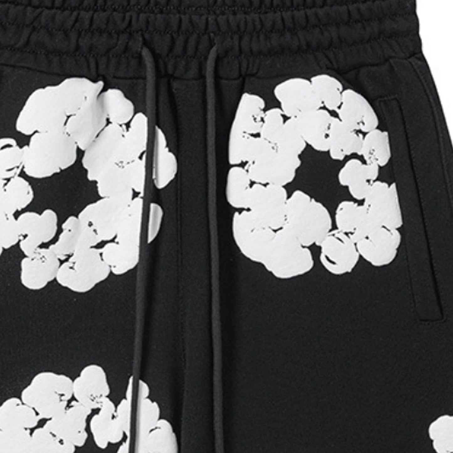 Foam Print, Shorts Made of Pure Cotton Material, Denim Tears Summer Shorts, Summer T-Shirt, Unisex Casual, Shorts
