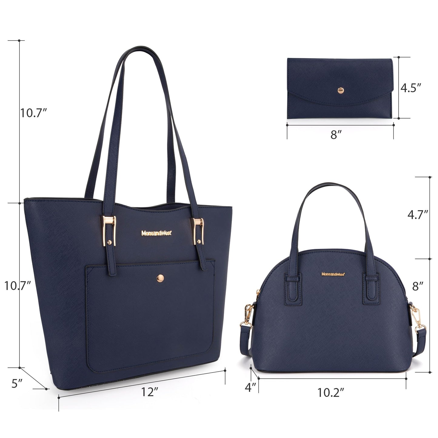 Montana West 3PCS Purses for Women Tote Bag and Wallet Set Shoulder Satchel Handbags