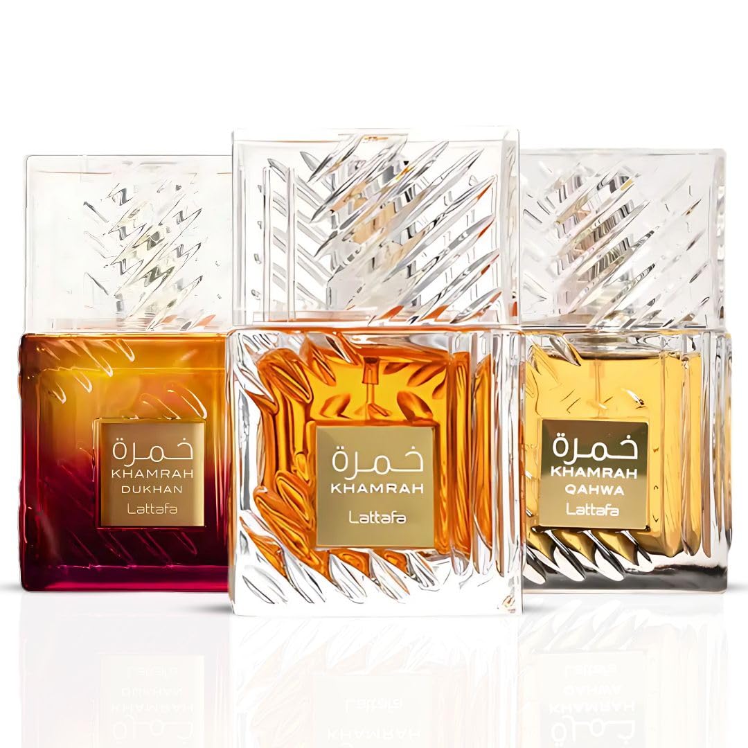 Lattafa Khamrah - Vanilla, Warm Spicy, Amber, Cinnamon - Eau de Parfum Long-Lasting Fragrance for Unisex, 3.40 Ounce / 100 ml