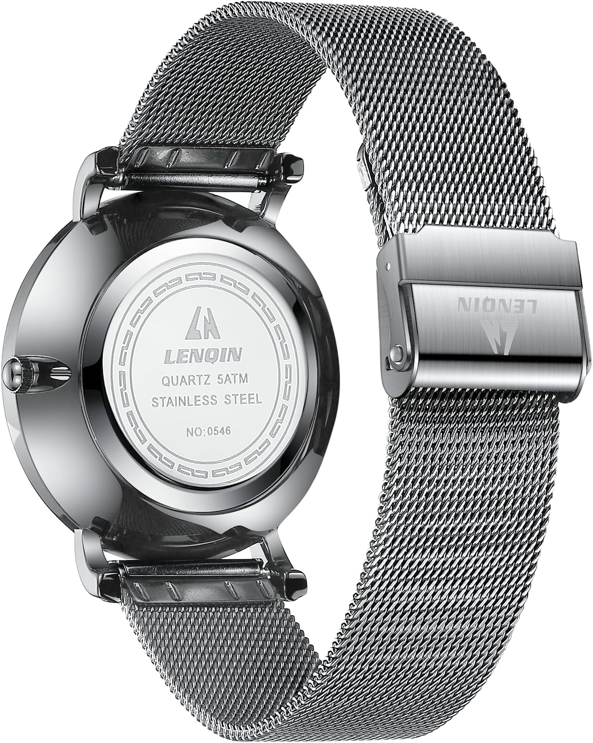 LN LENQIN Mens Watches Waterproof Stainless Steel Watch for Men Analog Quartz Fashion Business Designer Wristwatch