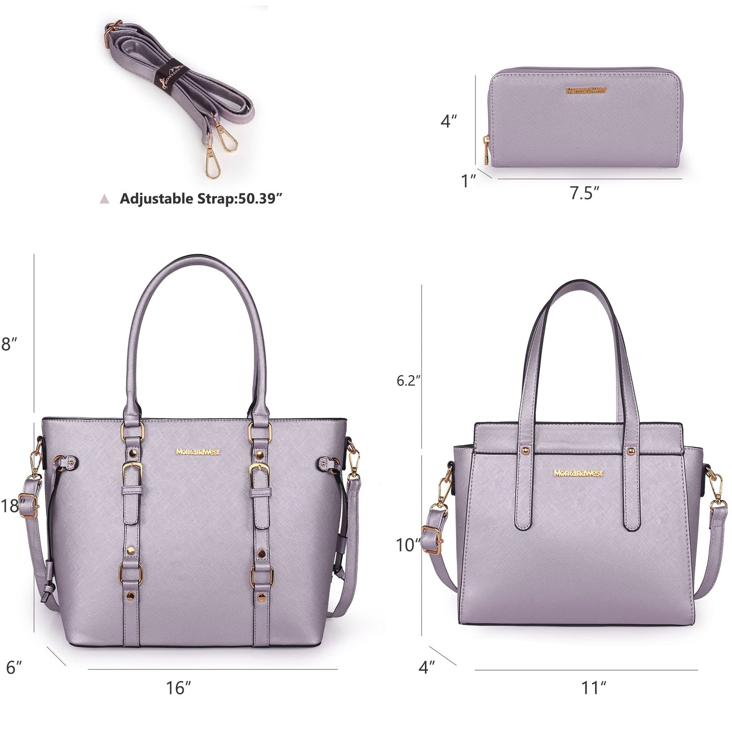 Montana West 3PCS Purses for Women Tote Bag and Wallet Set Shoulder Satchel Handbags