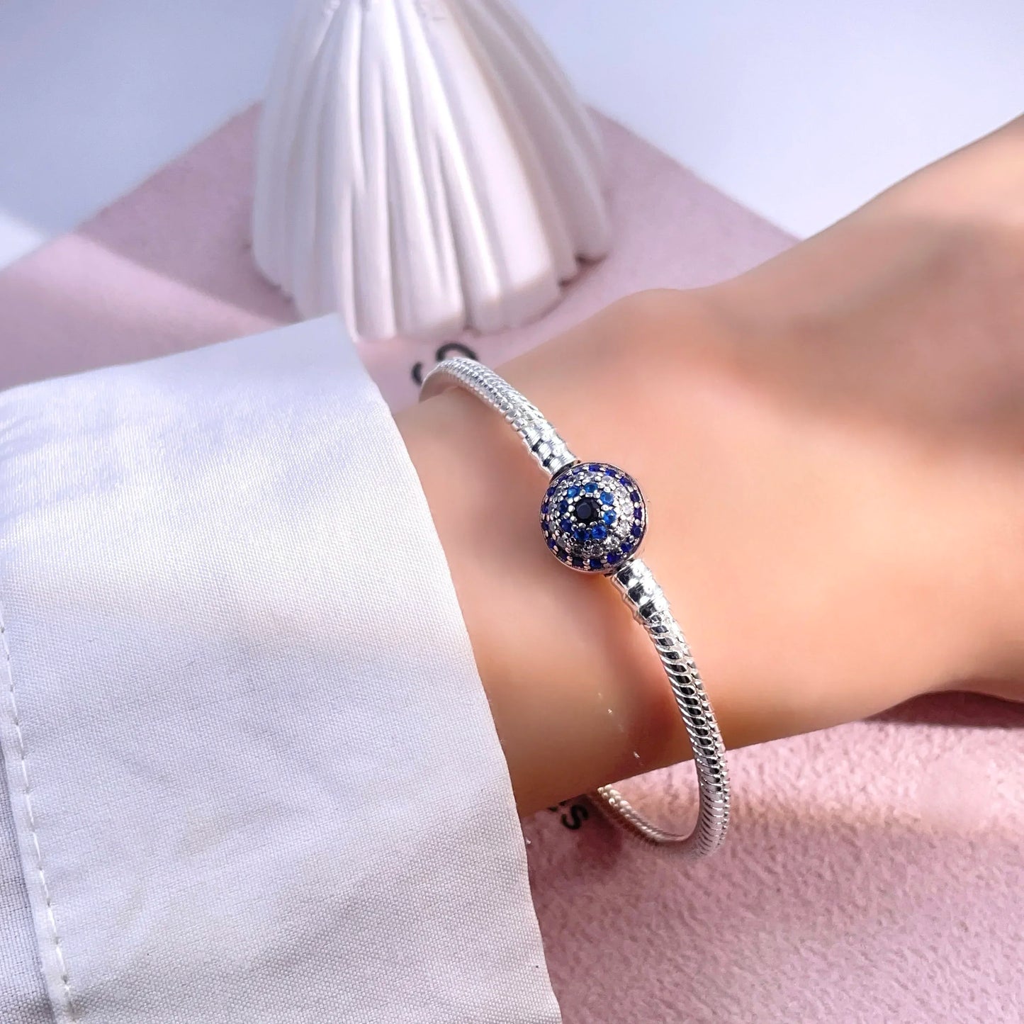 New 925 Silver Celtic Knot Snake Bone Lucky Eye Bracelet Fit Original Charming Bracelet Diy Fine Jewelry Gifts for Women