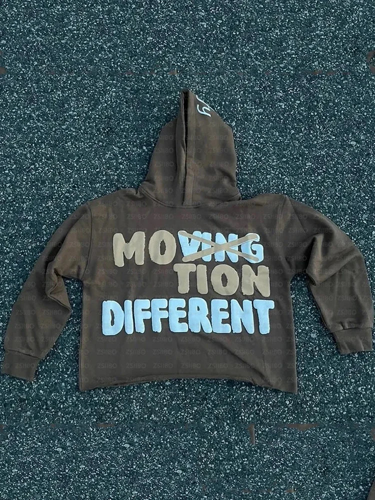 Y2K Hoodie Hip hop Streetwear Letter Print Foam Pullover Men Women Sweatshirt Harajuku Gothic Oversize Hooded Top