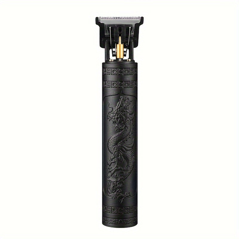 [Professional Hair Clipper] Rechargeable Professional Electric Hair Clipper Kit for Men - 1-Set, Dragon Design in Golden, Black, & Copper, 400mAh Lithium Battery, Ideal Father's Day Gift