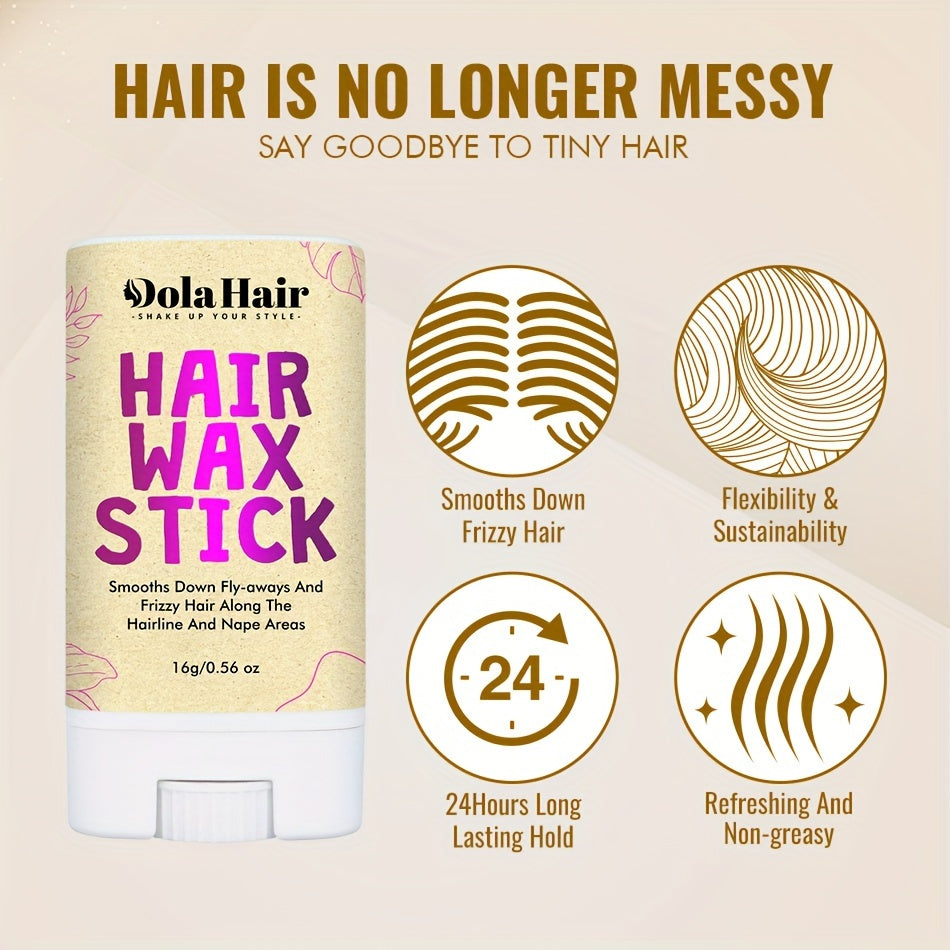 Hair Wax Stick Pomade Stick for Tames Flyaways, Wax Stick Pomade Gel for Wigs Edge Control Slick Stick Hair Pomade Stick Non-greasy Styling Wax for Texture, Shapes, Frizz, Smoothing
