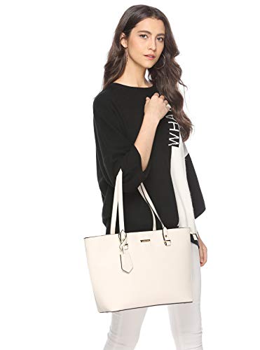 Women Fashion Synthetic Leather Handbags Tote Bag Shoulder Bag Top Handle Satchel Purse Set 4pcs