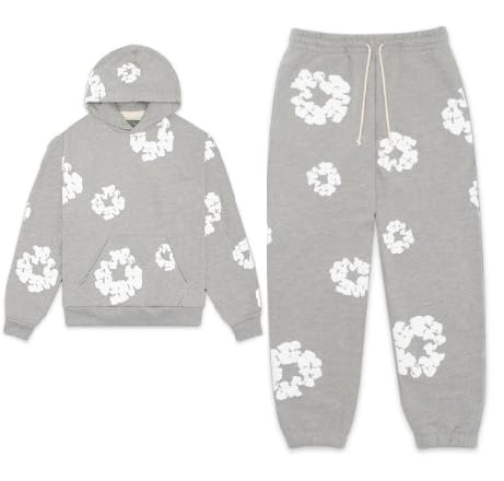 2 PCS Graphic Hoodies Vintage Printed Hoodie Sweatshirt Casual Oversized Long Sleeve Streetwear Hooded Pullover