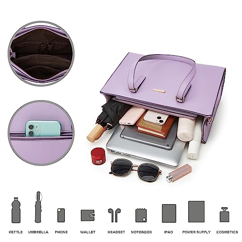 Women Fashion Synthetic Leather Handbags Tote Bag Shoulder Bag Top Handle Satchel Purse Set 4pcs