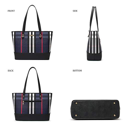 Women Fashion Synthetic Leather Handbags Tote Bag Shoulder Bag Top Handle Satchel Purse Set 4pcs