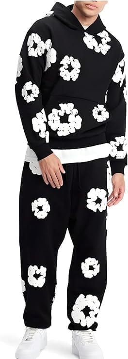 2 PCS Graphic Hoodies Vintage Printed Hoodie Sweatshirt Casual Oversized Long Sleeve Streetwear Hooded Pullover
