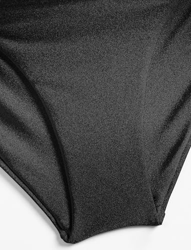 ZAFUL Women Strapless Bandeau Bikini U Wired Ruched 2 Piece Swimwear Cheeky Lace up Bathing Suits