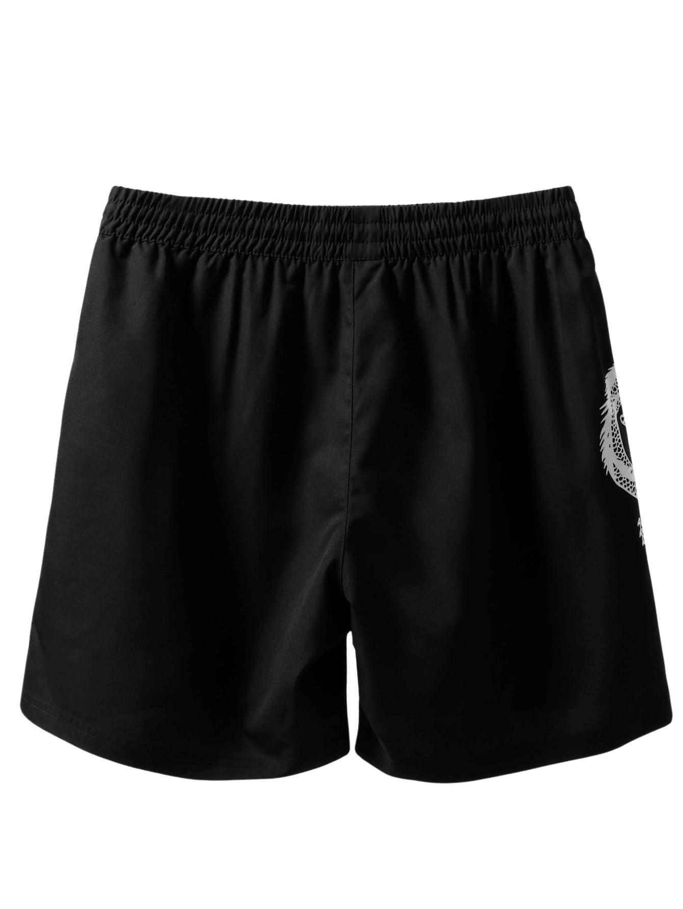 GORGLITTER Men's Letter Graphic Track Shorts Drawstring Waist Summer Workout Shorts Streetwear