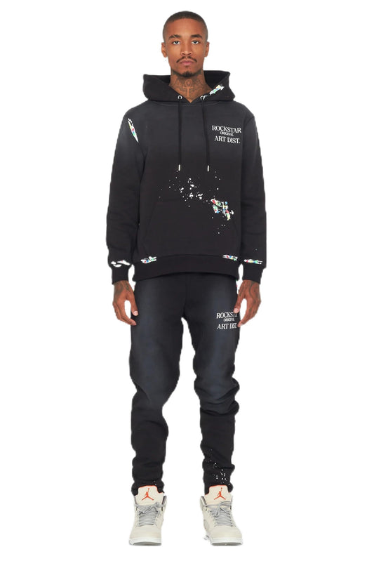 Men's Rockstar Art Dist. Graphic Hoodie Track Set